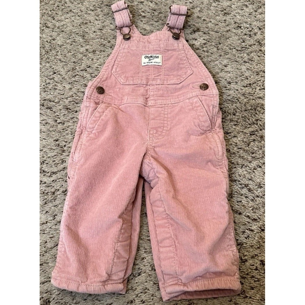 Oshkosh B'Gosh Pink Corduroy‎ Overalls Lined Girls 6 Months